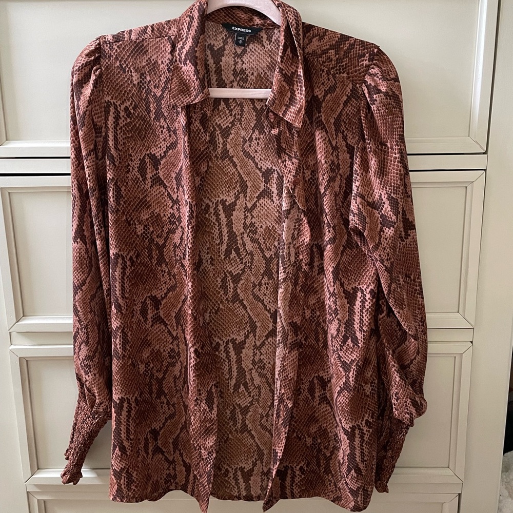 Express snakeskin blouse